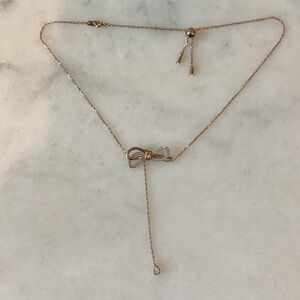 Swarovski Lifelong Gold and Silver Bow Necklace, Brand New